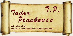 Todor Plasković vizit kartica